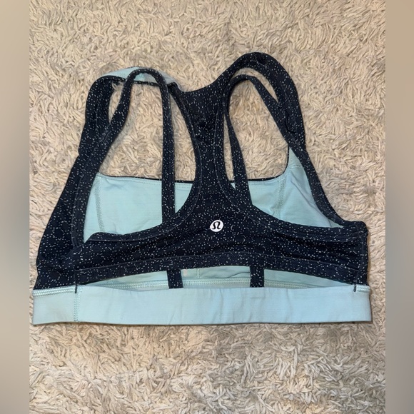 Lululemon Sports Bra - Size 6 - Baby blue & Navy Blue. - Picture 1 of 3